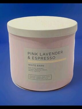 Bath & Body Works Pink Lavender Espresso Candle Scented Large 14.5 oz NEW